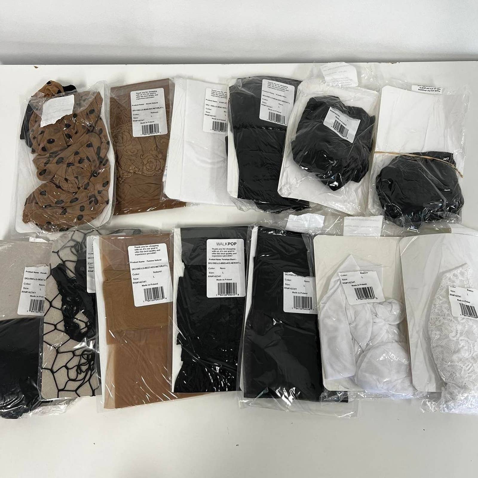 14 Pairs Brand New Tights Size L M6 35